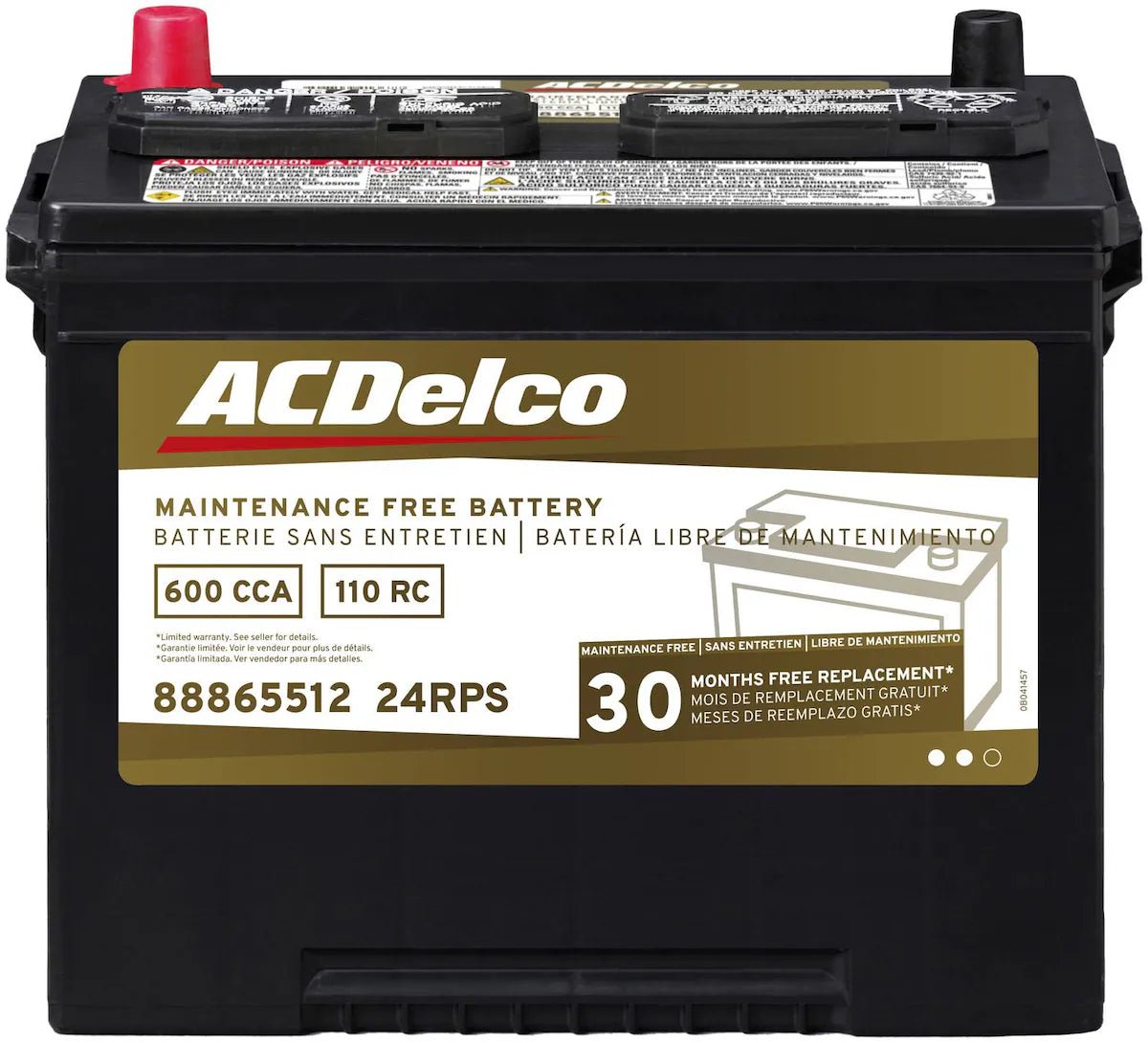 AC Delco ACDelco 24RPS Car Battery – Reliable Group 24R Automoti ...