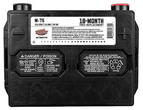 Interstate Group M75 - 12V with 550AH - Peninsula Battery